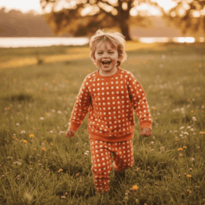 Sweat Pousse enfant mixte en coton biologique, enfant portant un sweat éthique confortable doux